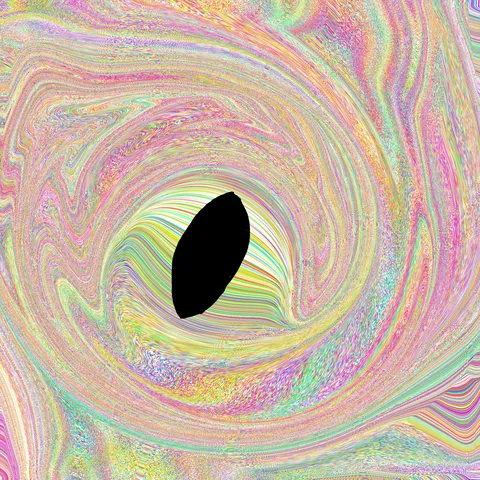 虹色の渦に潜む黒い影