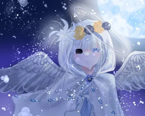 星空と涙の天使