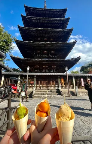古都と甘味、五重塔を添えて