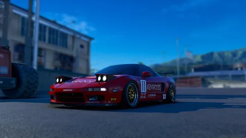 雨上がりのスポーツカー