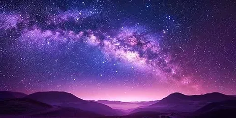 星空が地平を染める夜景