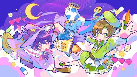 月と魔法の空中劇