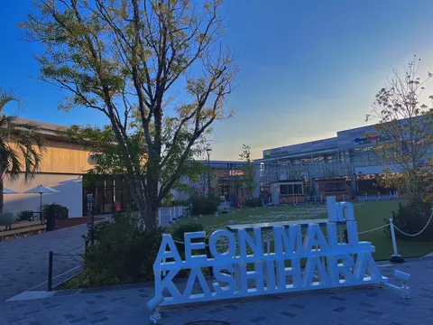 夕空とAEONモールの風景