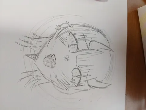 くるっと丸まった表情