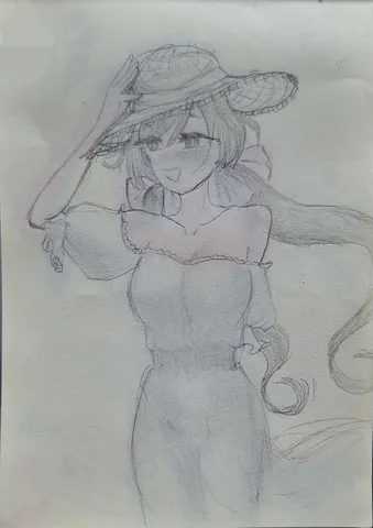 夏の少女、風に舞う