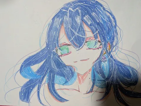 星降る夜の幻想的な少女