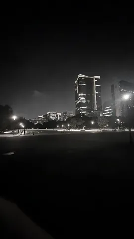 夜のネオンと影の間