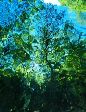 水面の万華鏡、木漏れ日