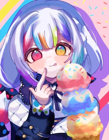 虹色に輝く甘いひととき