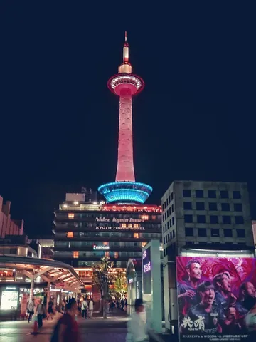 夜空に映えるツートンカラー