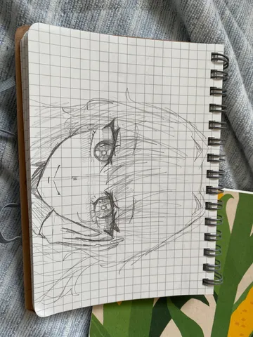 格子の上に浮かぶ瞳と輪郭