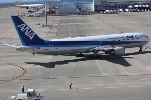 空港の青い翼