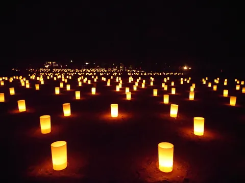 闇夜を照らす無数の灯火