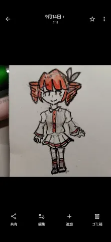 制服と髪色が語る一枚