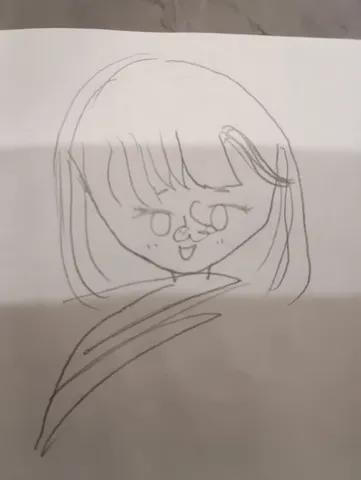やさしく揺れる笑顔の線