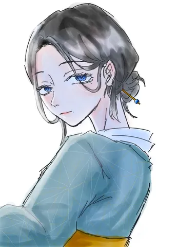 古都の風情、憂いを秘めた眼差し