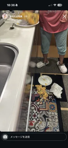 キッチンで大惨事？
