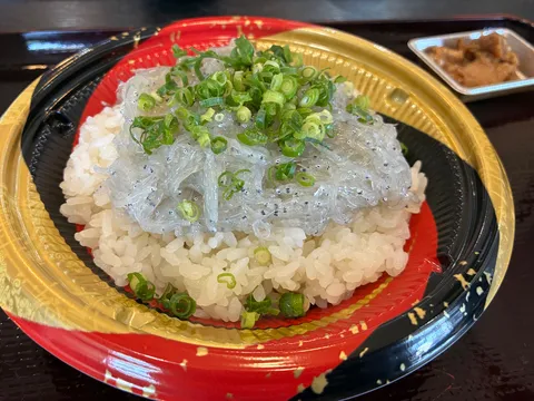しらす丼、ネギと 함께