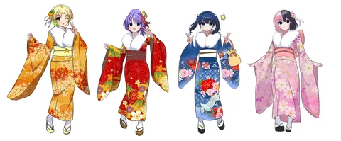 彩り豊かな晴れ着の競演