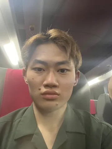 バスの中の selfie