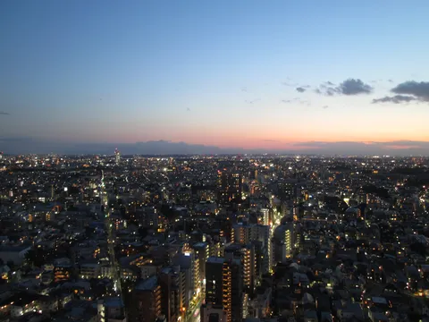 街の灯りが織りなす夜景