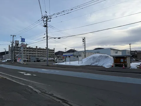 冬の日常、雪と電線