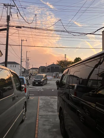電線ジャングルからの夕暮れ