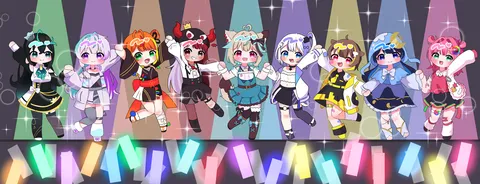 個性豊かなキャラクター大集合のステージ