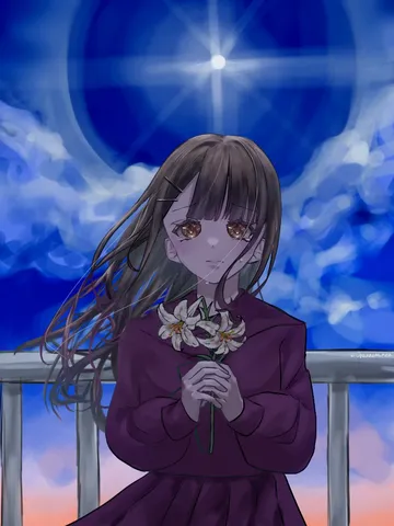 青い空と白い花、少女の物語