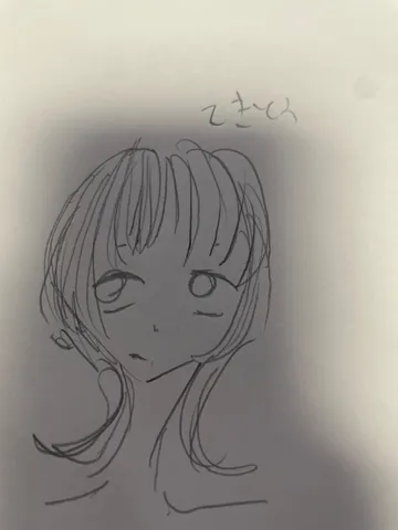 眠そうな線画の静かな時間