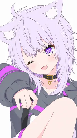 紫髪キャットガールの誘惑