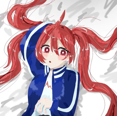燃えるような赤髪、元気いっぱい！