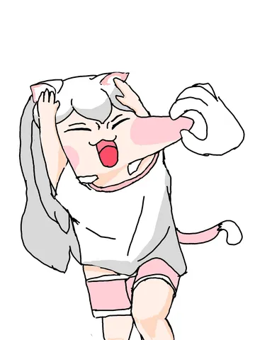 顔芸？それとも猫耳？