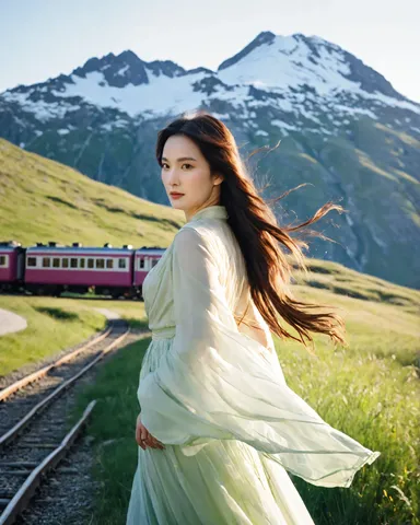 風が主役の山景色