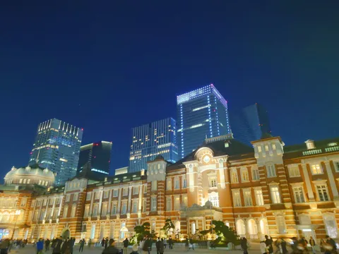 都会の夜、光の共演