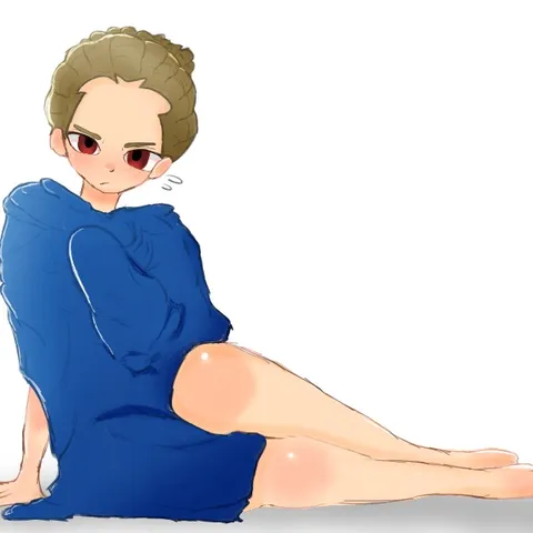 青い服の静かな佇まい