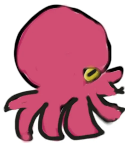 ピンクのタコさん、こんにちは！