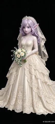 白いレースと花の誓い
