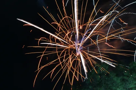 夜空に咲く光の花火