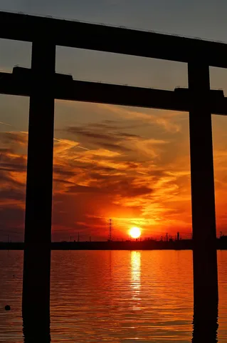 フレームに切り取られた夕焼け