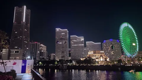 煌めく夜景と観覧車