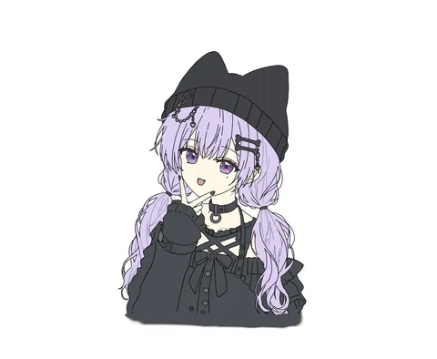 猫耳ニット帽のゴスロリ少女