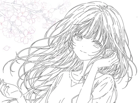 春風と少女の淡いひととき