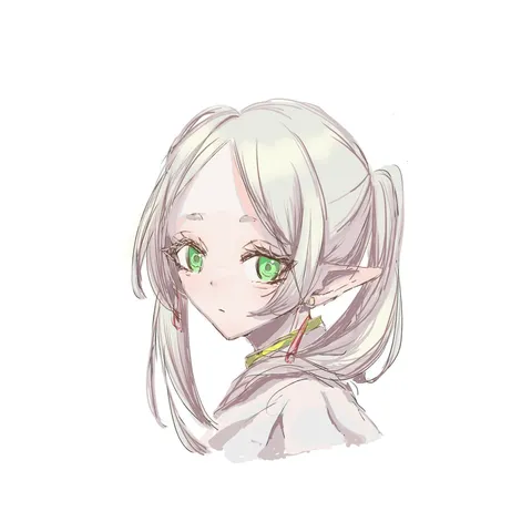 透明感あふれるエルフの少女