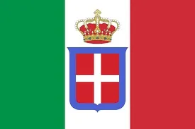 王冠と盾のイタリア国旗
