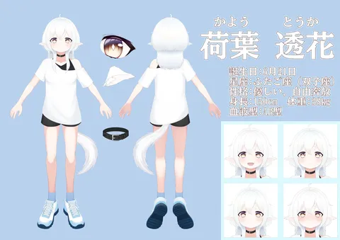 バーチャルアイドルの公式設定画