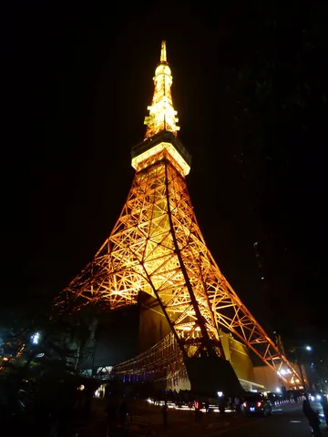 夜空に輝く東京タワー