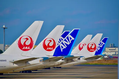 航空会社の顔、尾翼の競演