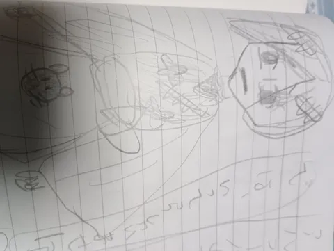 鉛筆が描く、子供の空想世界