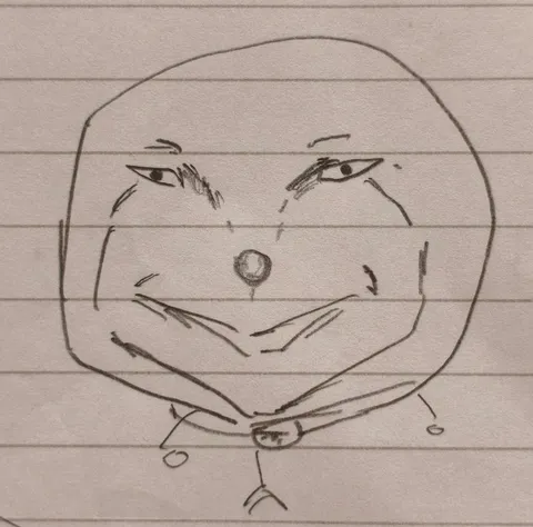 ほっこり円顔の微笑み